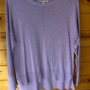 Seven7 Women's Light Purple Crew Neck Sweater